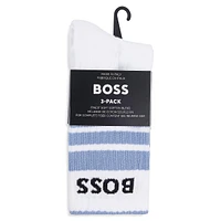 Men's 3-Pack Logo Stripe Quarter Socks Pack