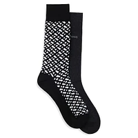 Men's 2-Pack Cotton-Blend Crew Socks Pack