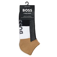 Two-Pair Cotton-Blend Ankle Socks