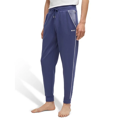 Cotton-Blend Lounge Track Pants With Contrast Piping