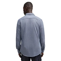 Slim-Fit Mélange Cotton Piqué Shirt