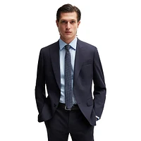 Slim Geometric Jacquard Silk-Blend Tie