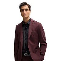 Slim-Fit Printed Performance-Stretch Dress Shirt