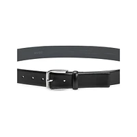 Branded Buckle Leather Belt