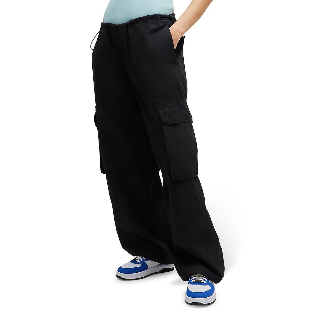 Oversized Poplin Parachute Pants