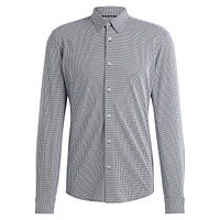 Slim-Fit Interlock-Print Dress Shirt