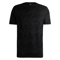 Houndstooth Jacquard Mercerized-Cotton T-Shirt