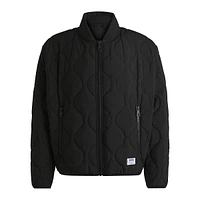 Slim-Fit Logo-Badge Quilted Jacket