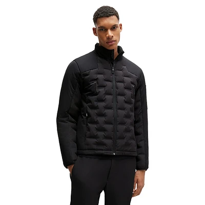 Textured & Duck Down-Insulated Jacket