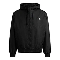 Water-Repellent Stacked Logo Hooded Zip Jacket