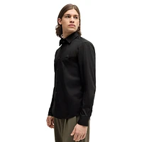 Slim-Fit Stretch-Cotton Stacked Logo Shirt