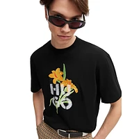 Relaxed-Fit Floral Logo T-Shirt