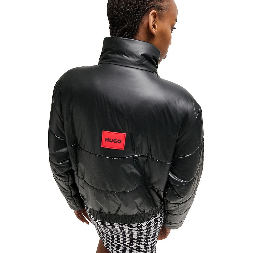 Water-Repellent Padded Logo Jacket