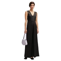 Sleeveless Layered-Effect Jumpsuit