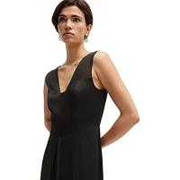 Sleeveless Layered-Effect Jumpsuit