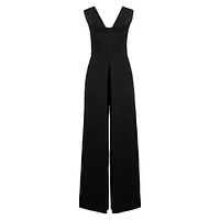 Sleeveless Layered-Effect Jumpsuit