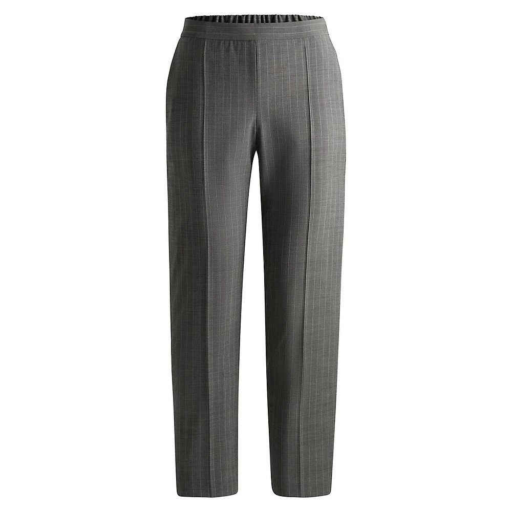 Pinstriped Virgin Wool Dress Pants