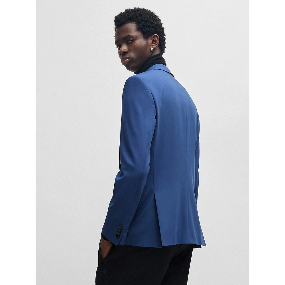 Slim-Fit Performance-Stretch Wool-Blend Jacket