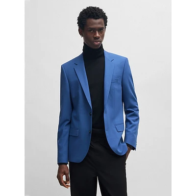 Slim-Fit Performance-Stretch Wool-Blend Jacket