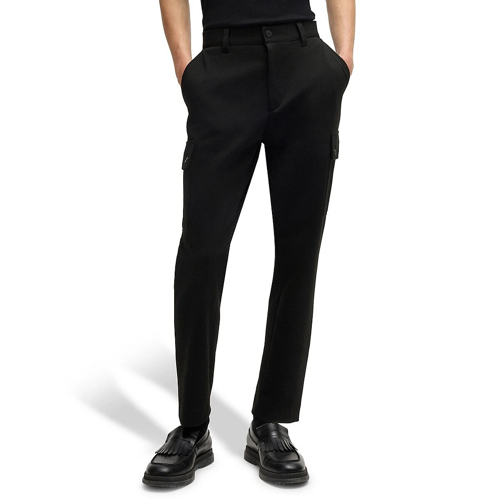 Performance-Stretch Jersey Cargo Trousers