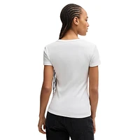 Slim-Fit Stretch-Cotton Logo Badge T-Shirt