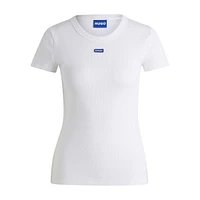 Slim-Fit Stretch-Cotton Logo Badge T-Shirt