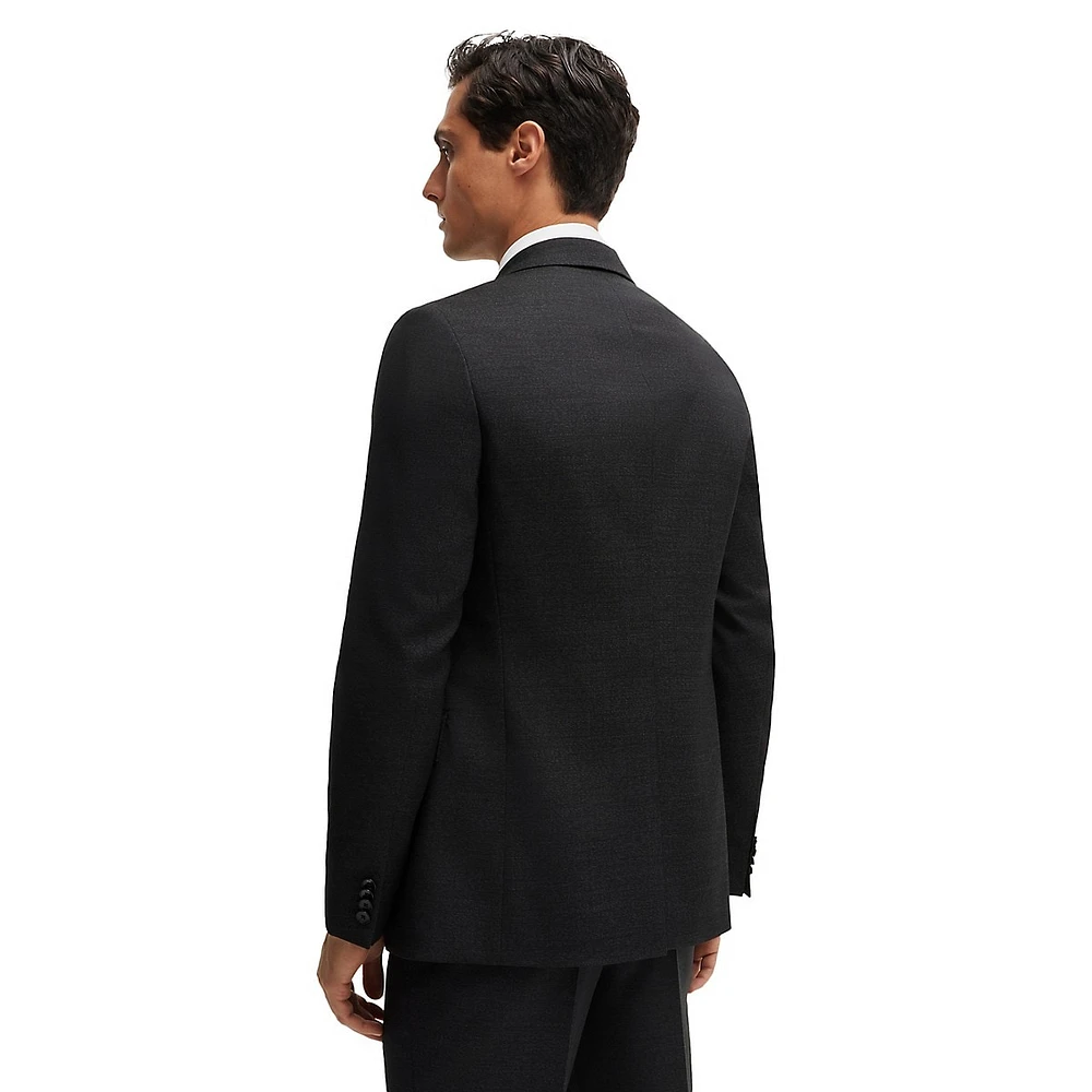 Houston Slim-Fit Micro-Patterned Virgin Wool Suit