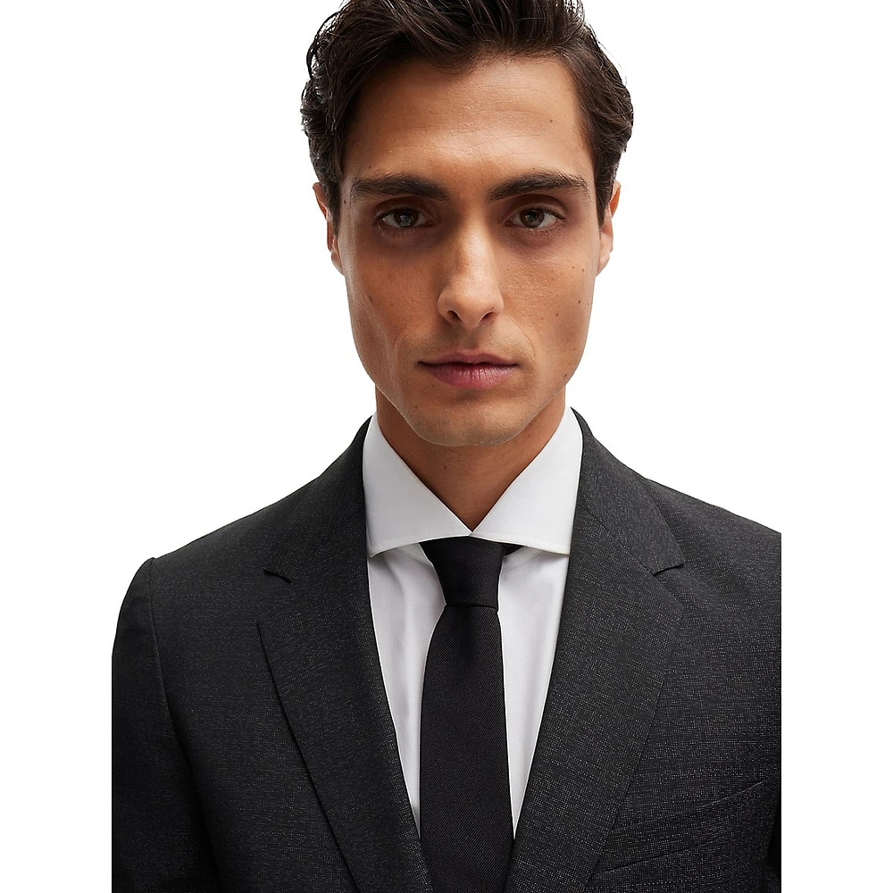 Houston Slim-Fit Micro-Patterned Virgin Wool Suit