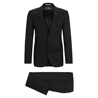 Houston Slim-Fit Micro-Patterned Virgin Wool Suit