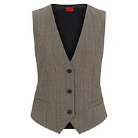 Aumara Striped Cropped Suit Vest