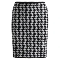 Slim-Fit Houndstooth Bouclé Mini Skirt