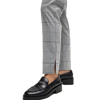 Checked Stretch Dress Pants