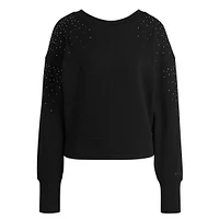 Elay Embellished Cotton-Terry Sweatshirt