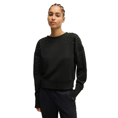 Elay Embellished Cotton-Terry Sweatshirt