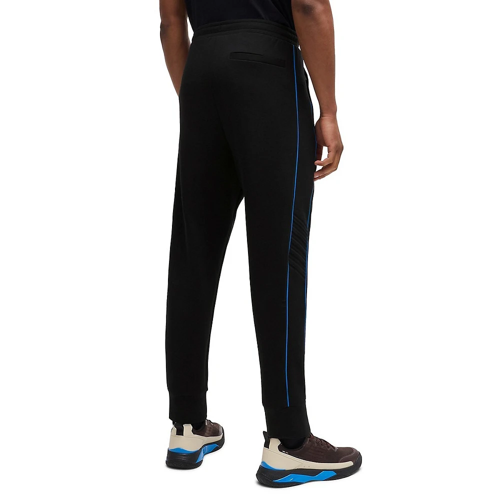 Side-Piped Stretch-Cotton Tracksuit Bottoms