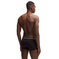 3-Pack Stretch-Cotton Logo-Waist Trunks