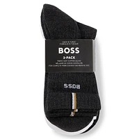 Men's Three-Pair Logo Ankle Socks