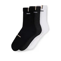 Men's Three-Pair Logo Ankle Socks