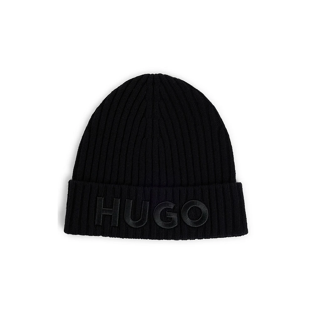 Unisex Logo-Lettered Virgin Wool Toque