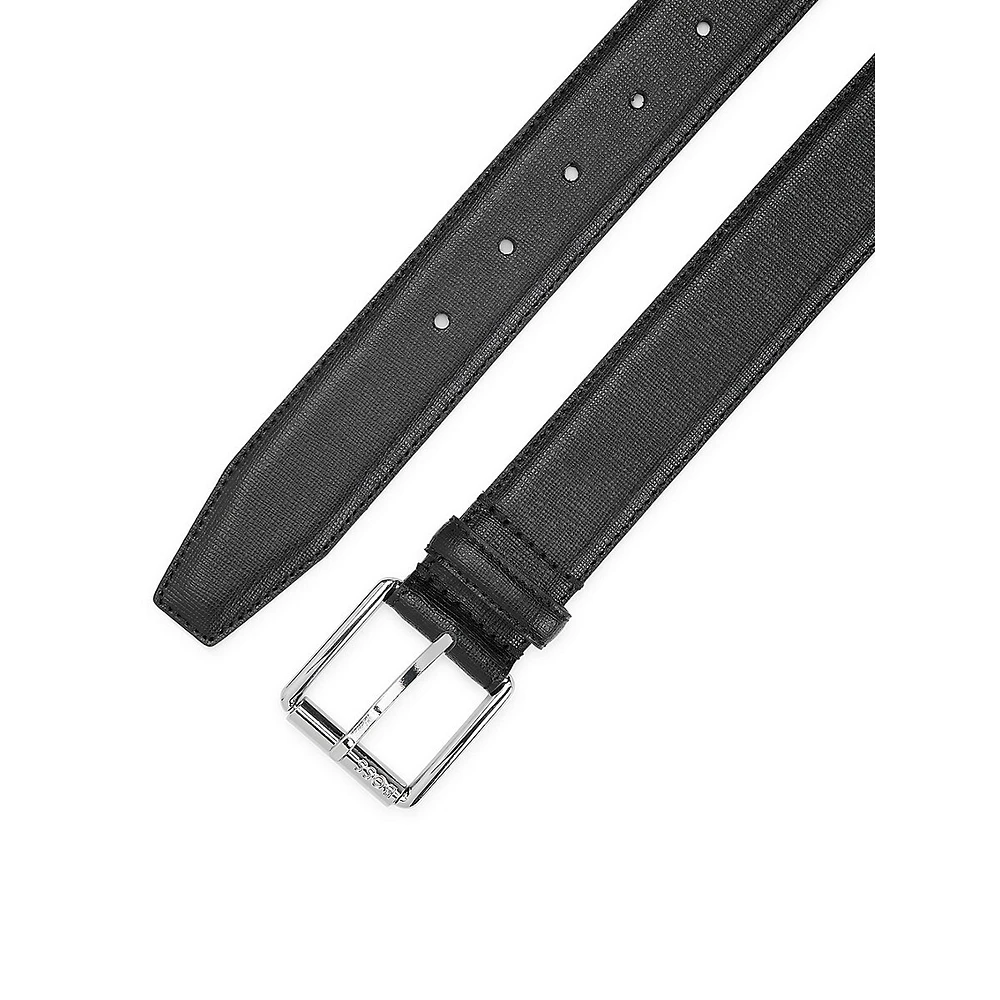 Textured Leather Belt