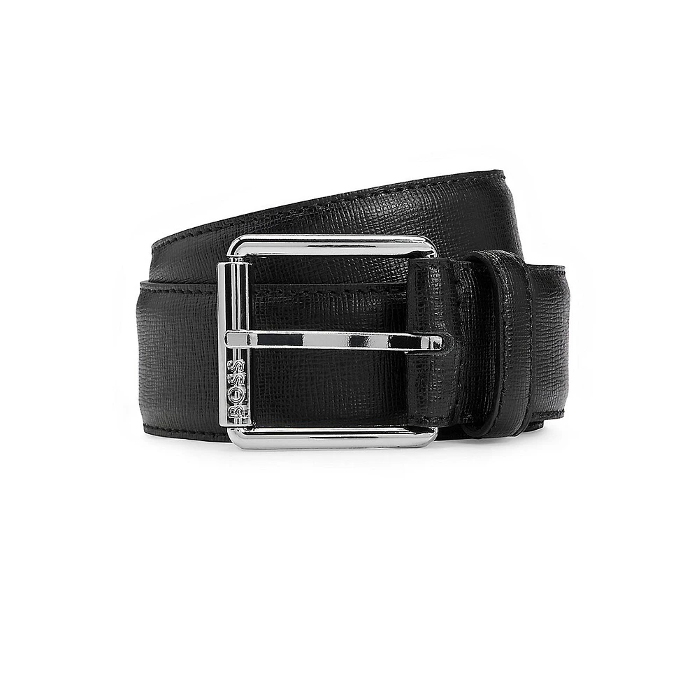 Textured Leather Belt