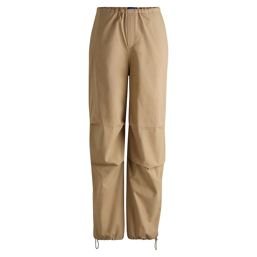 Baggy-Fit Cotton Canvas Parachute Pants