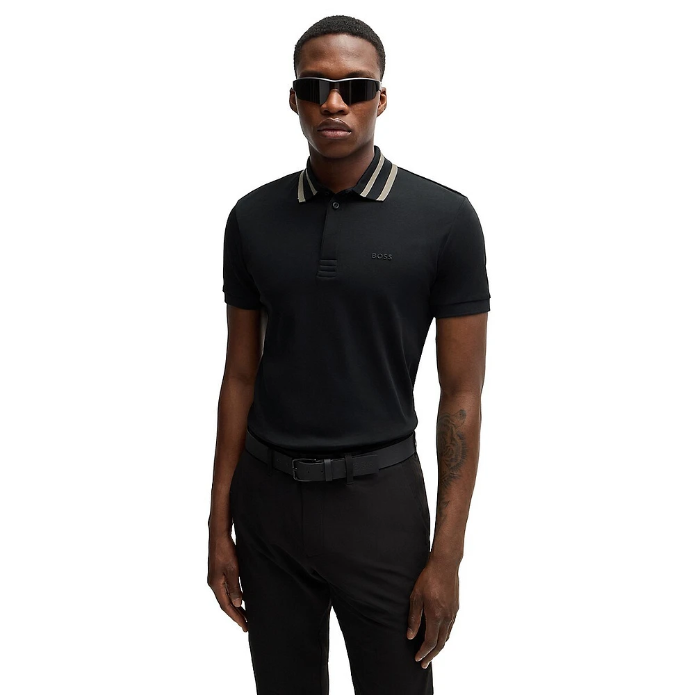 Interlock-Cotton Logo Polo Shirt