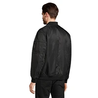 Sleeve-Pocket Bomber Jacket