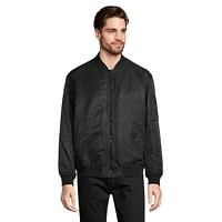 Sleeve-Pocket Bomber Jacket