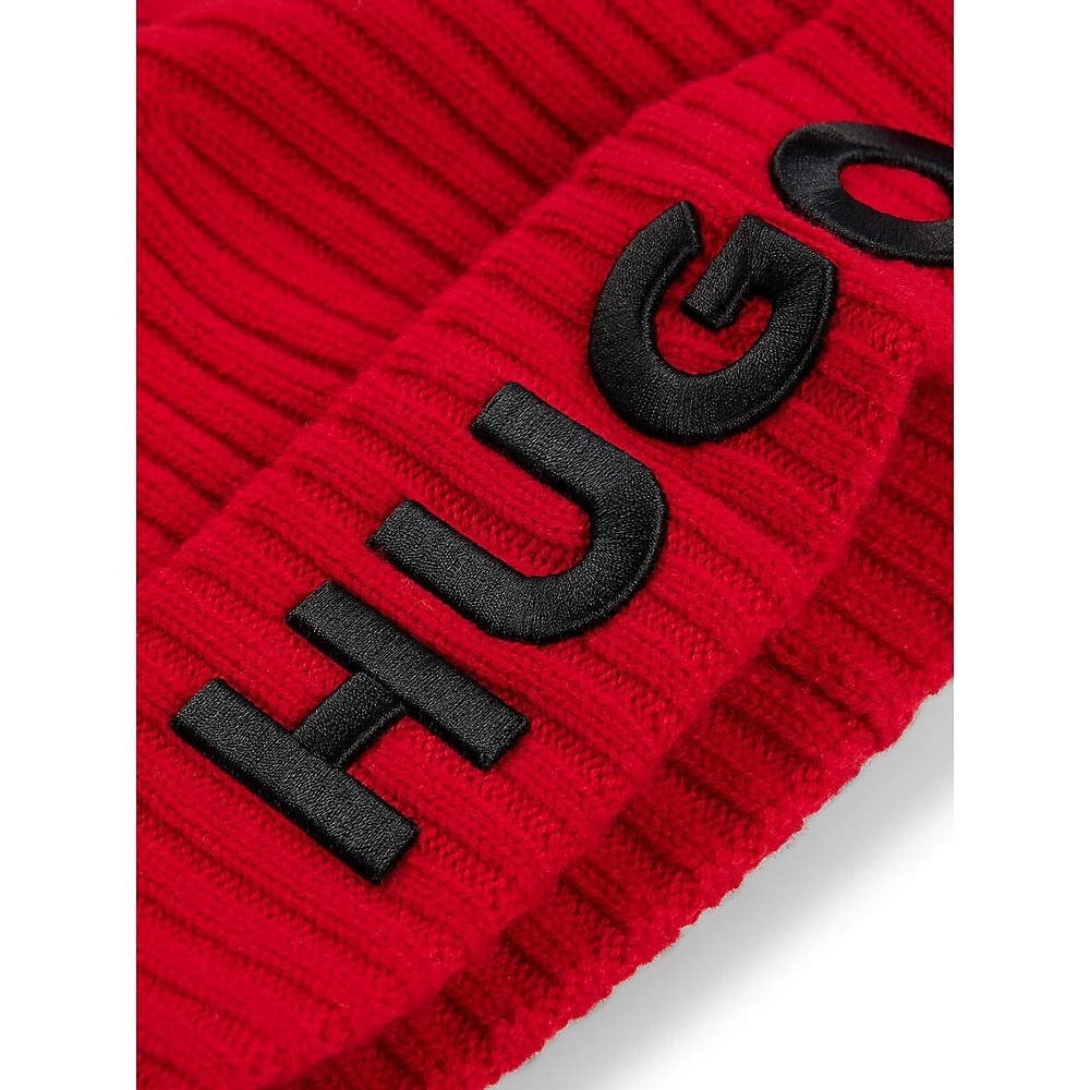 Unisex Logo-Lettered Virgin Wool Toque