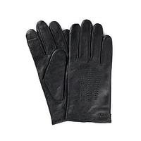 Men's Wool-Blend Lined Leather Tech Gloves