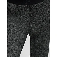 Straight-Leg Knit Pants Sequined Yarns