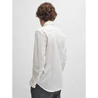 Slim-Fit Stretch-Cotton Stacked Logo Shirt