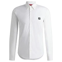 Slim-Fit Stretch-Cotton Stacked Logo Shirt